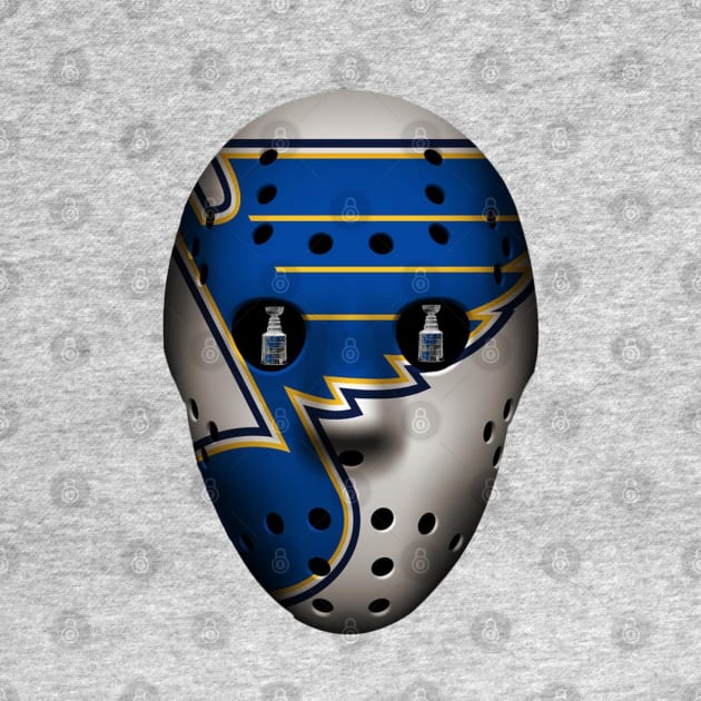 Blues Stanley Cup Mask by DistractedGeek